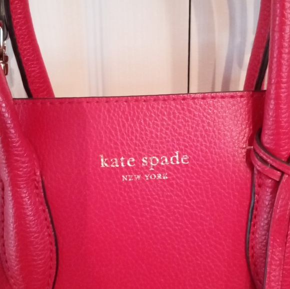 Like New Kate Spade Small Eva Satchel/Crossbody In Red, With Dust Bag - Picture 6 of 6